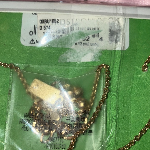 Kate Spade NWT/Dust bag Black Enamel Bow with 16-18in Gold adjustable Necklace - Picture 5 of 6